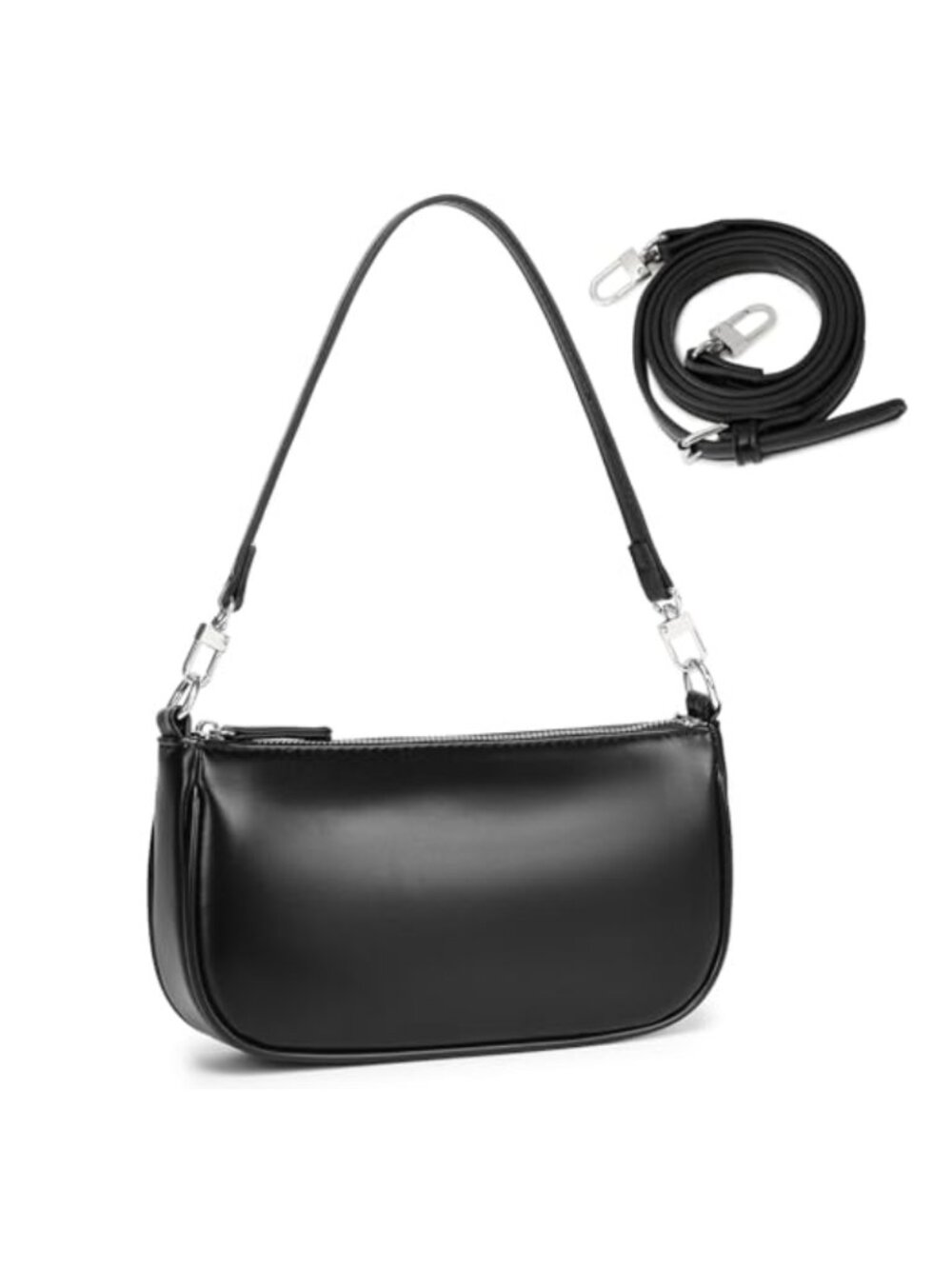 PU Leather Shoulder Bag Clutch Small Y2K 90s Purse Gold Chain